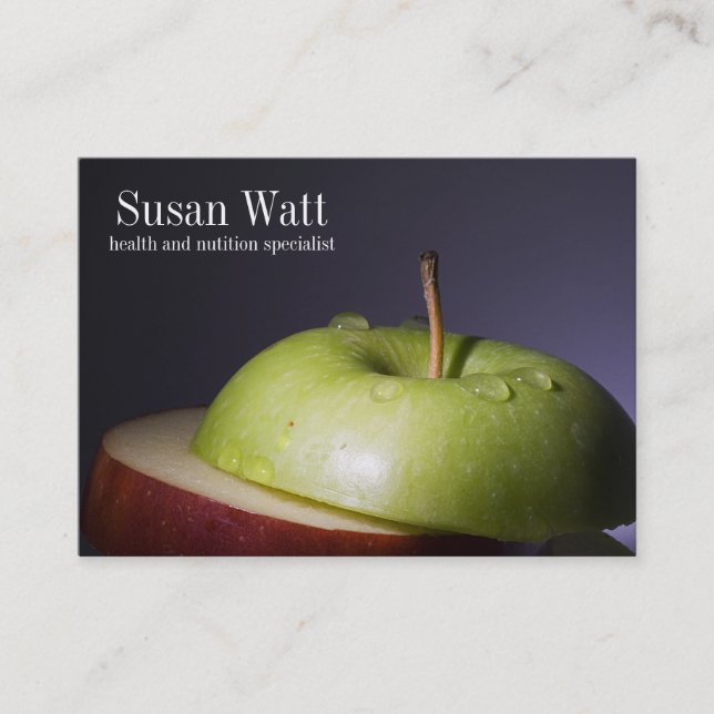 Nutritionist Sliced Apple Business Card (Front)