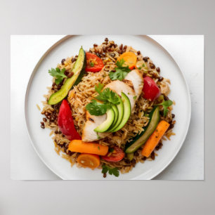 Nutritious Balanced Plate with Lean Proteins Poster