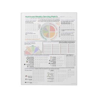 Nutrivore Weekly Serving Matrix (Updated) Notepad