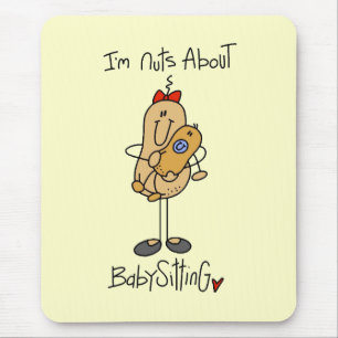 Nuts About Babysitting Tshirts and Gifts Mouse Pad