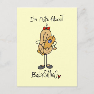 Nuts About Babysitting Tshirts and Gifts Postcard