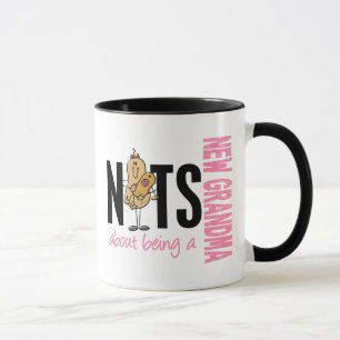 Nuts About Being A New Grandma 1 Pink Mug