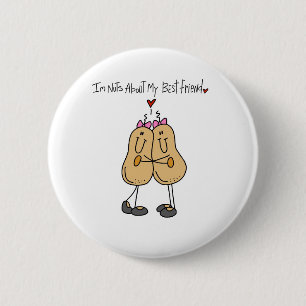 Nuts About Best Friend 6 Cm Round Badge