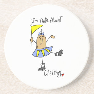 Nuts About Cheering T-shirts and Gifts Coaster