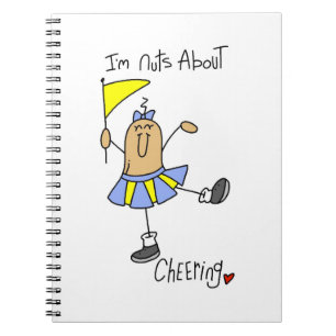 Nuts About Cheering T-shirts and Gifts Notebook