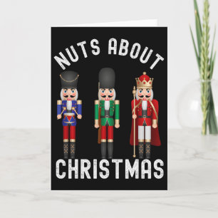 Nuts About Christmas Fun Pastel Christmas Nutcrack Card