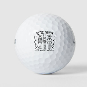 Nuts About Christmas Funny Christmas Nutcracker  Golf Balls