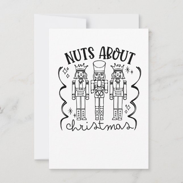 Nuts About Christmas Funny Christmas Nutcracker  Invitation (Front)