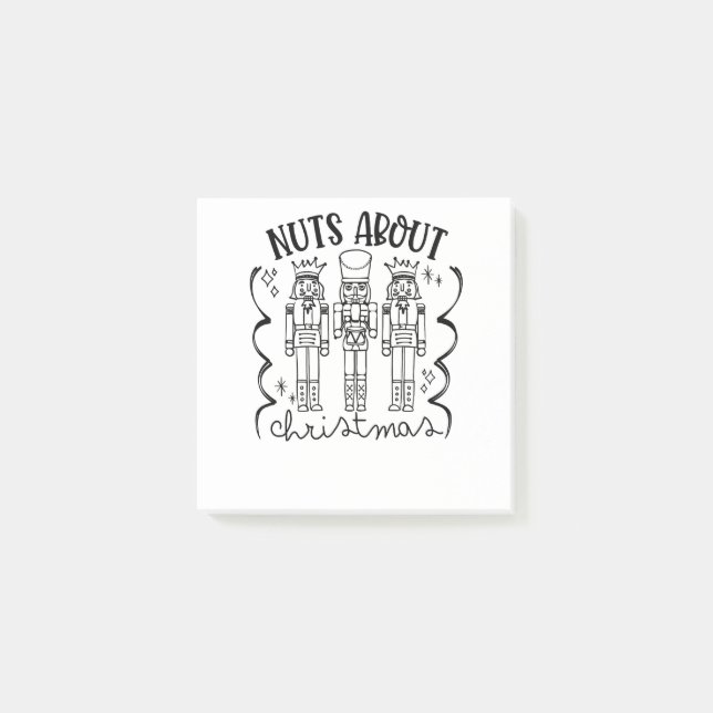 Nuts About Christmas Funny Christmas Nutcracker  Post-it Notes (Front)
