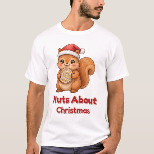 Nuts About Christmas Squirrel Cookie T-Shirt