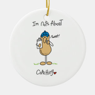 Nuts About Coaching T-shirts and Gifts Ceramic Ornament