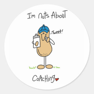 Nuts About Coaching T-shirts and Gifts Classic Round Sticker