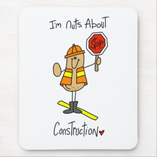 Nuts About Construction Mouse Pad