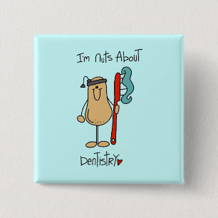 Nuts About Dentistry T-shirts and Gifts 15 Cm Square Badge