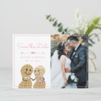 Nuts About Each Other Couple Photo Save The Date