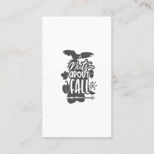 nuts about fall business card