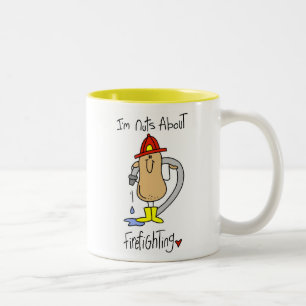 Nuts About Firefghting T-shirts and Gifts Two-Tone Coffee Mug