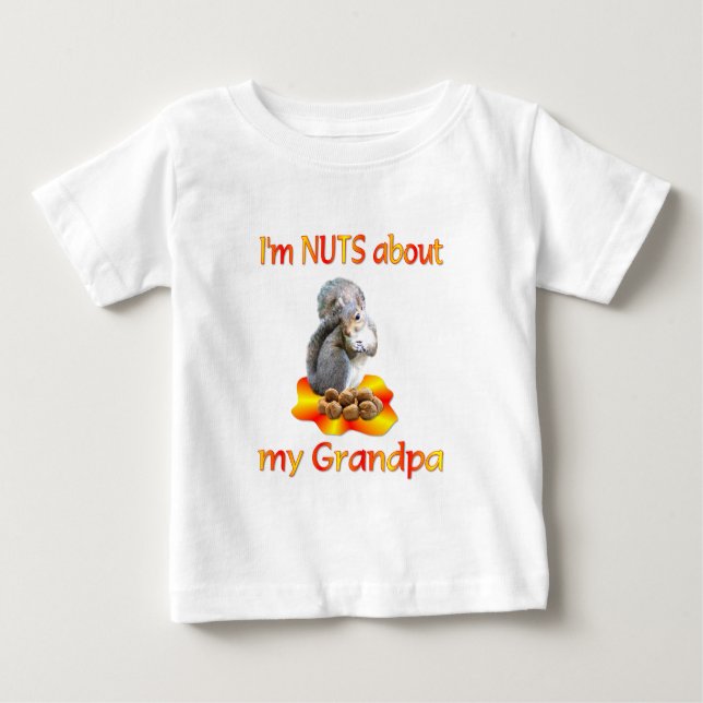 Nuts about Grandpa Baby T-Shirt (Front)