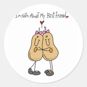 Nuts About My Best Friend T-shirts and Gifts Classic Round Sticker