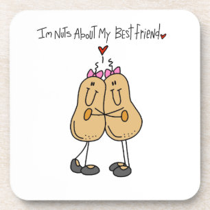 Nuts About My Best Friend T-shirts and Gifts Coaster