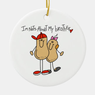 Nuts About My Brother T-shirts and Gifts Ceramic Tree Decoration
