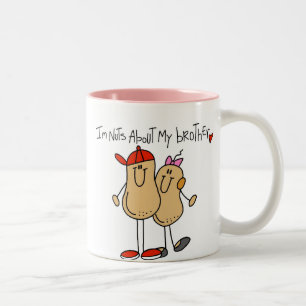 Nuts About My Brother T-shirts and Gifts Two-Tone Coffee Mug