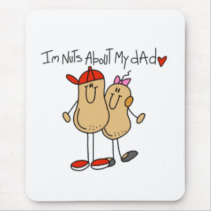 Nuts About My Dad-Girl Mouse Pad