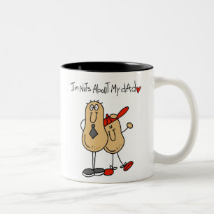 Nuts About My Dad T-shirts and Gifts Two-Tone Coffee Mug