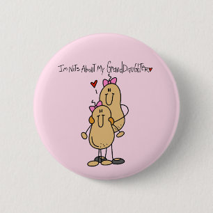 Nuts About My Granddaughter T-shirts and Gifts 6 Cm Round Badge
