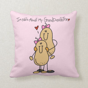 Nuts About My Granddaughter T-shirts and Gifts Cushion