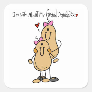 Nuts About My Granddaughter T-shirts and Gifts Square Sticker