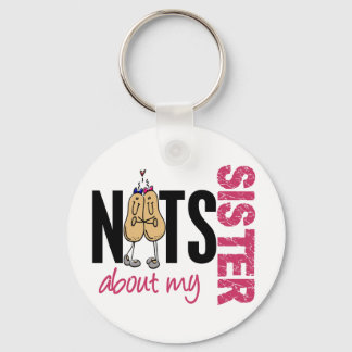 Nuts About My Sister 1 Pink Key Ring