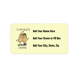 Nuts About My Soldier T-shirts and Gifts Label