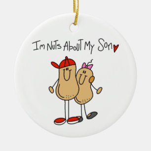 Nuts About My Son T-shirts and Gifts Ceramic Tree Decoration