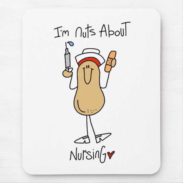 Nuts About Nursing Mouse Pad (Front)