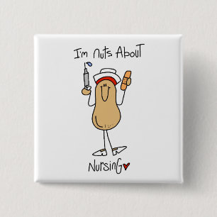Nuts About Nursing T-shirts and Gifts 15 Cm Square Badge