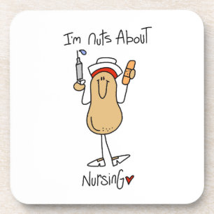 Nuts About Nursing T-shirts and Gifts Coaster