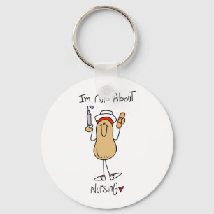 Nuts About Nursing T-shirts and Gifts Key Ring