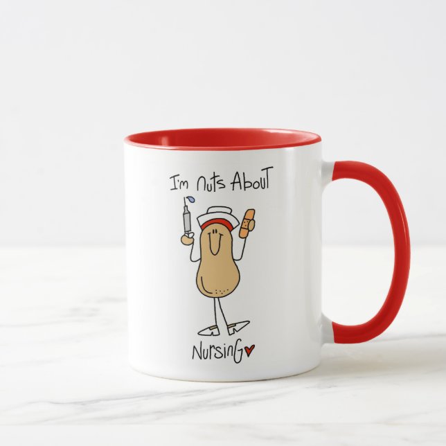 Nuts About Nursing T-shirts and Gifts Mug (Right)
