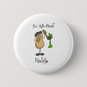 Nuts About Painting 6 Cm Round Badge