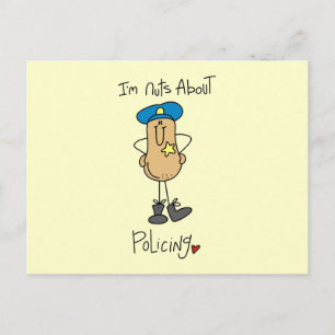 Nuts About Policing T-shirts and Gifts Postcard
