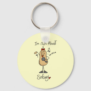 Nuts About Singing T-shirts and Gifts Key Ring