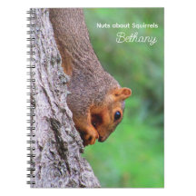 Nuts About Squirrels Personalized Notebook