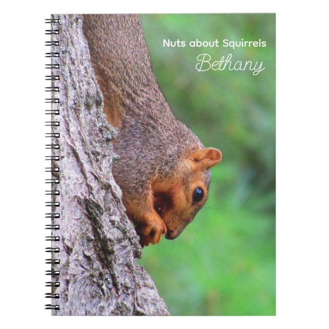 Nuts About Squirrels Personalized Notebook (Front)