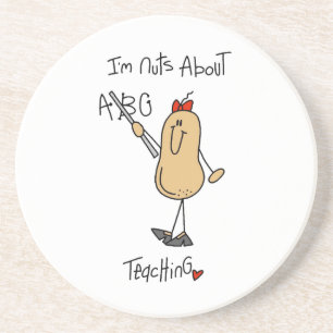 Nuts About Teaching T-shirts and Gifts Coaster