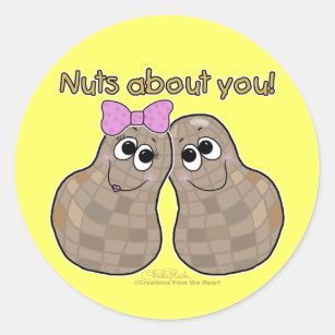 Nuts About You! Classic Round Sticker