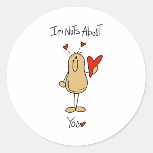 Nuts About You Classic Round Sticker