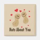 Nuts About You Cute Peanuts Food Pun Humour Cartoo