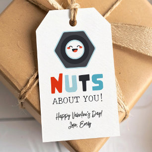 Nuts about you Kawaii Valentine's day Gift Tags