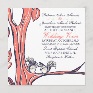 Nuts About You Squirrels Wedding Invitation